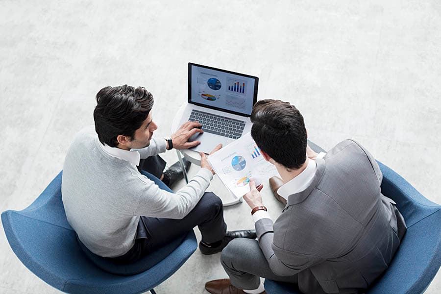 Team working on staffing and payroll solutions